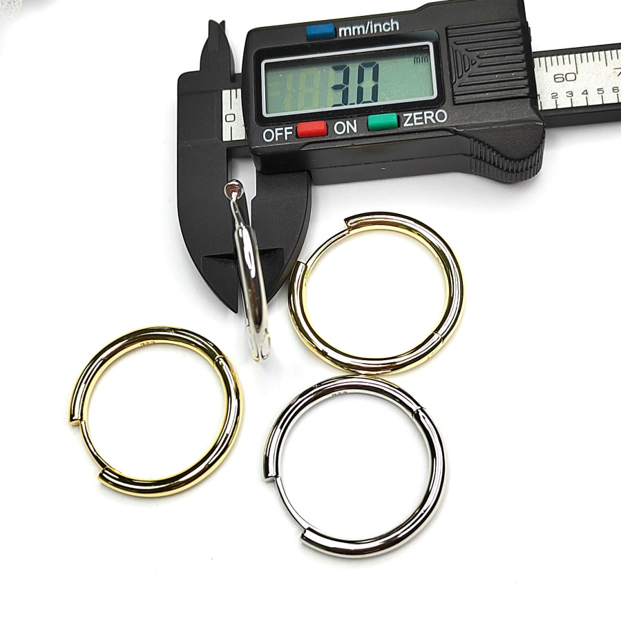 Серьги-Кольца 30х3 мм, пара