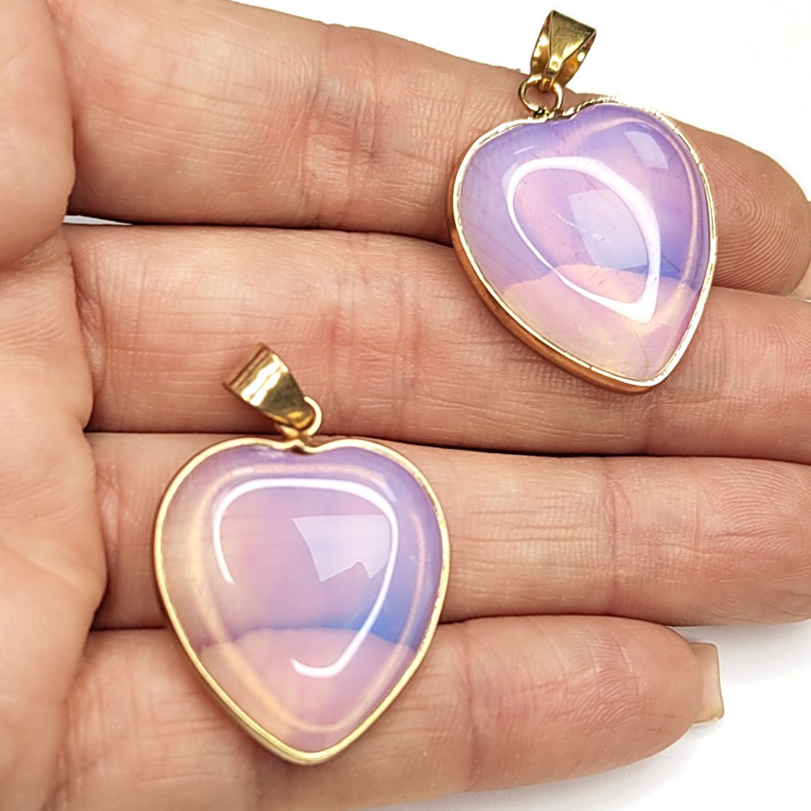 Крупная подвеска Сердце акриловое 34х32 мм, покрытие Родий, штука