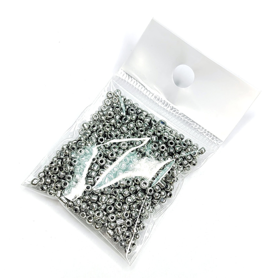 Бисер серебристый №10, Китай, 10 грамм