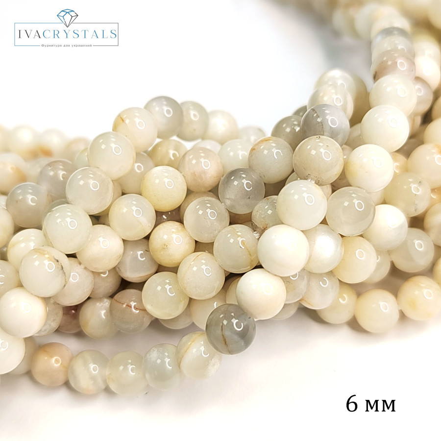 Солнечный камень натуральный 6 мм, нить 39-40 см