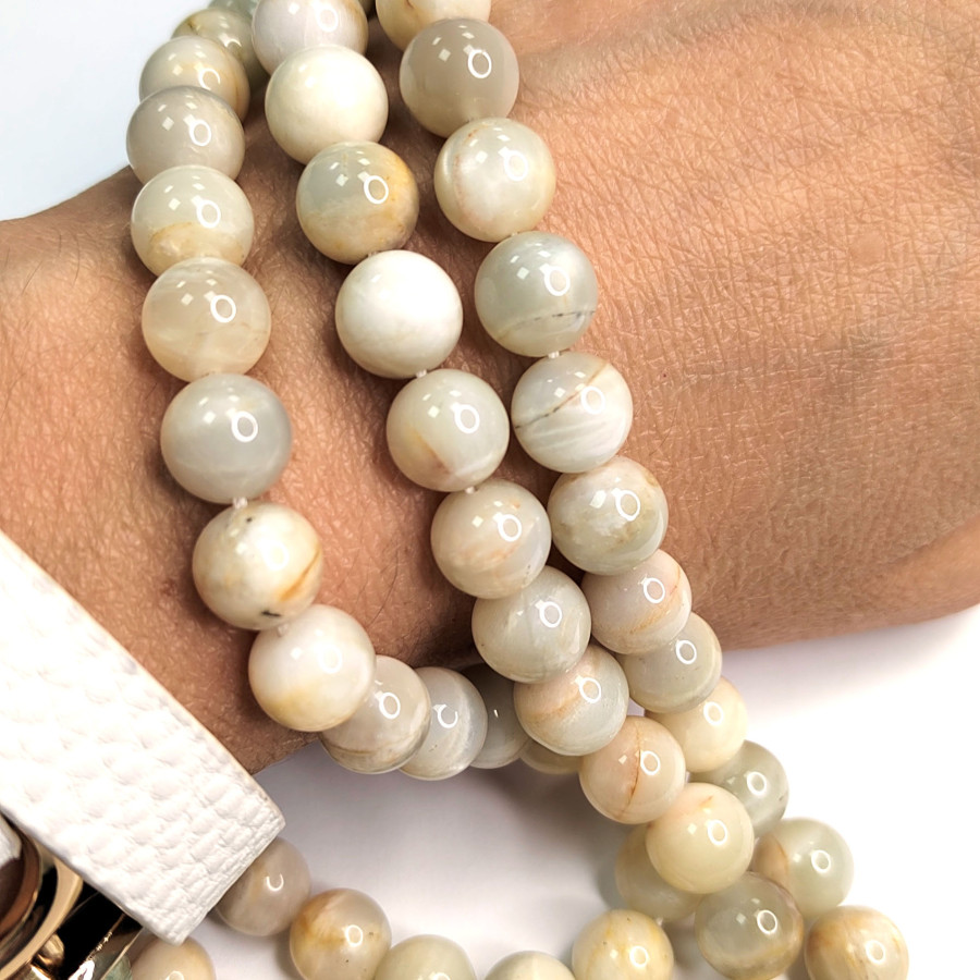 Солнечный камень натуральный 10 мм, нить 39-40 см