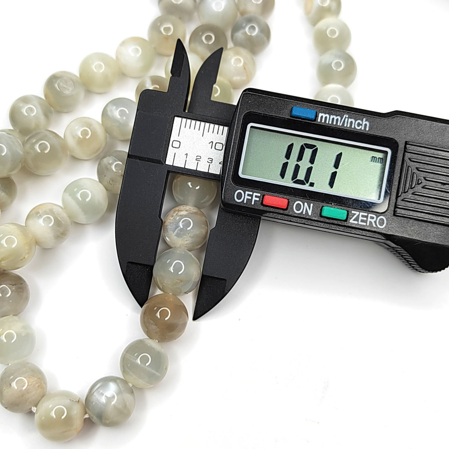 Солнечный камень натуральный 10 мм, нить 39 см