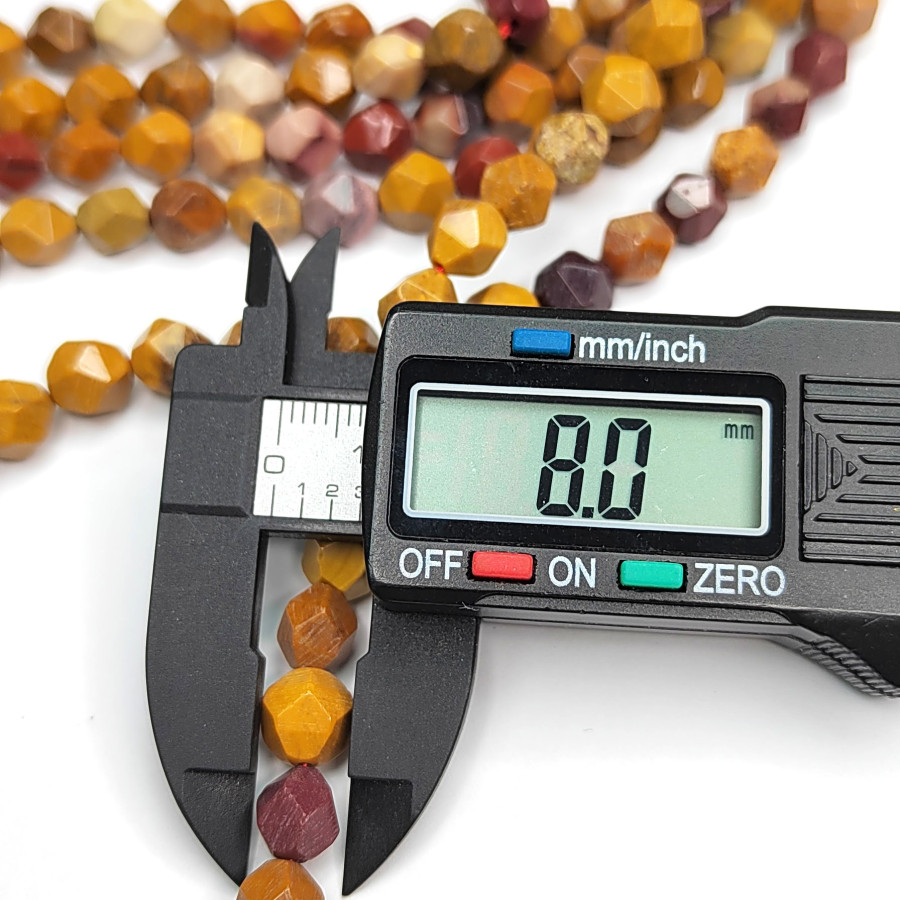 8 мм Яшма Мукаит, огранка, натуральный камень, НИТЬ 38 см