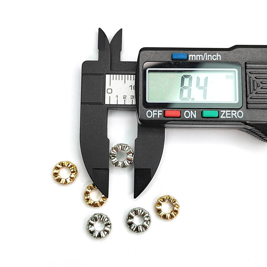 Разделительная бусина с фианитами 8х2,5 мм, штука