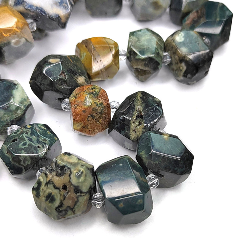 Яшма Океаническая натуральная, 20х14 мм, Фриформ, штука