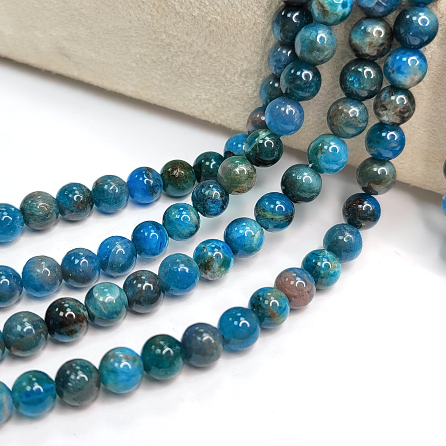 6 мм Апатит натуральный, НИТЬ 39-40 см