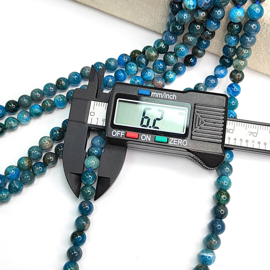 6 мм Апатит натуральный, НИТЬ 39-40 см