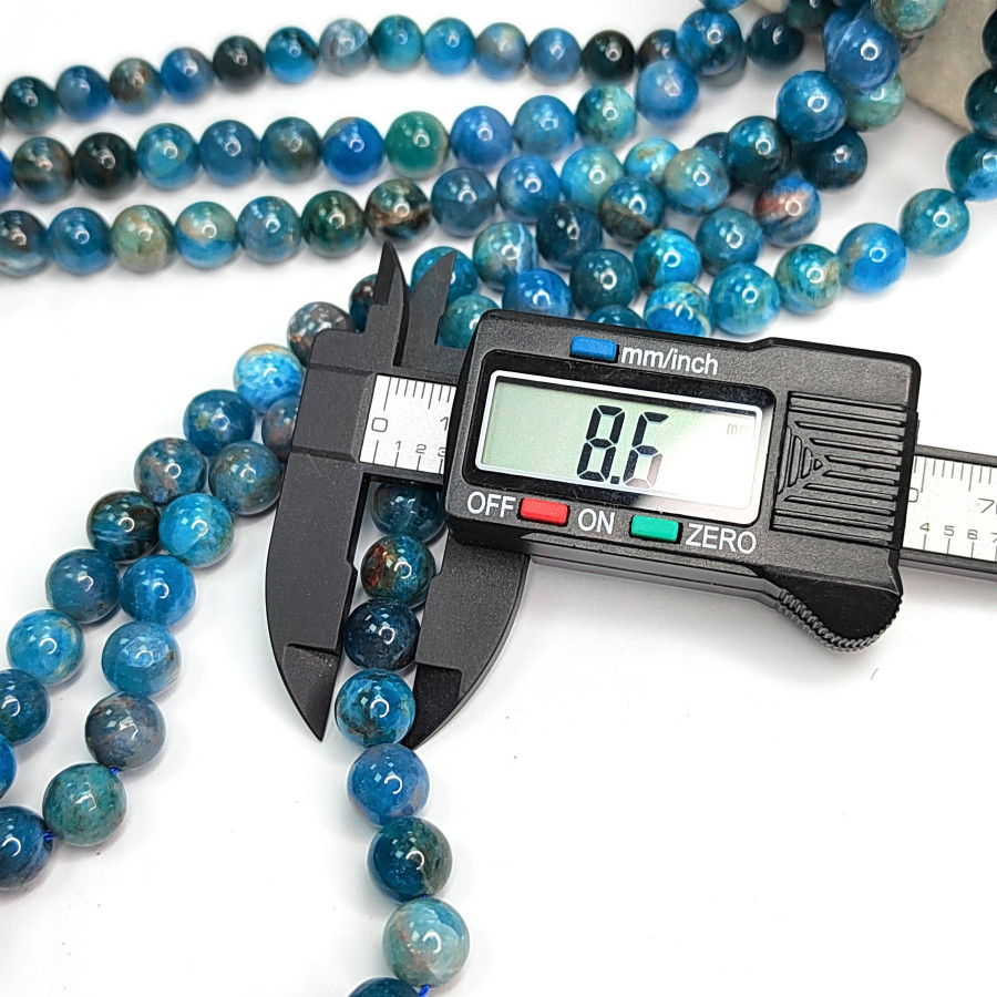 8,6 мм Апатит натуральный, НИТЬ 39-40 см