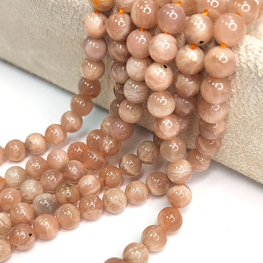 6 мм Солнечный камень Гелиолит, нить 40 см