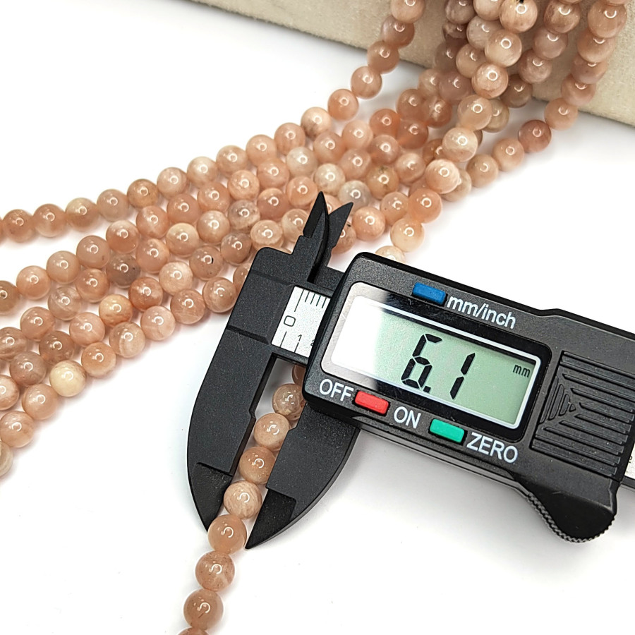 6 мм Солнечный камень Гелиолит, нить 40 см