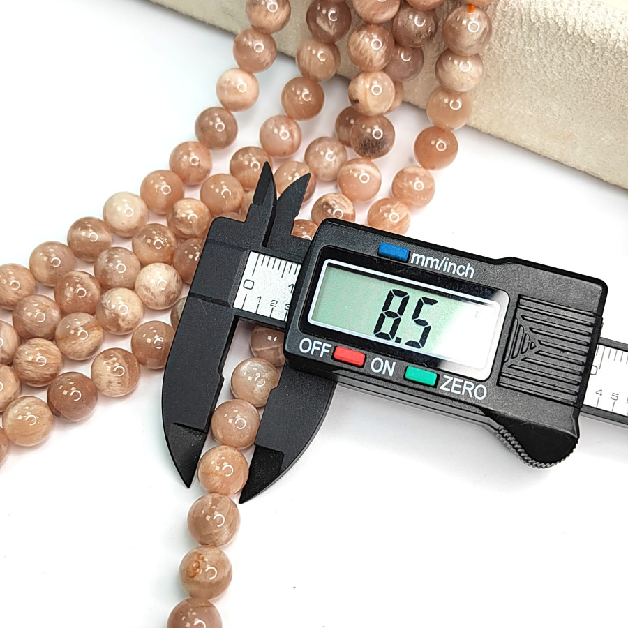 8,5 мм Солнечный камень Гелиолит, нить 39 см