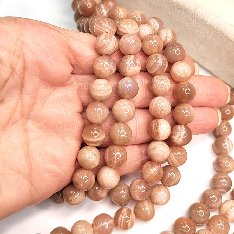 10 мм Солнечный камень Гелиолит, нить 40 см