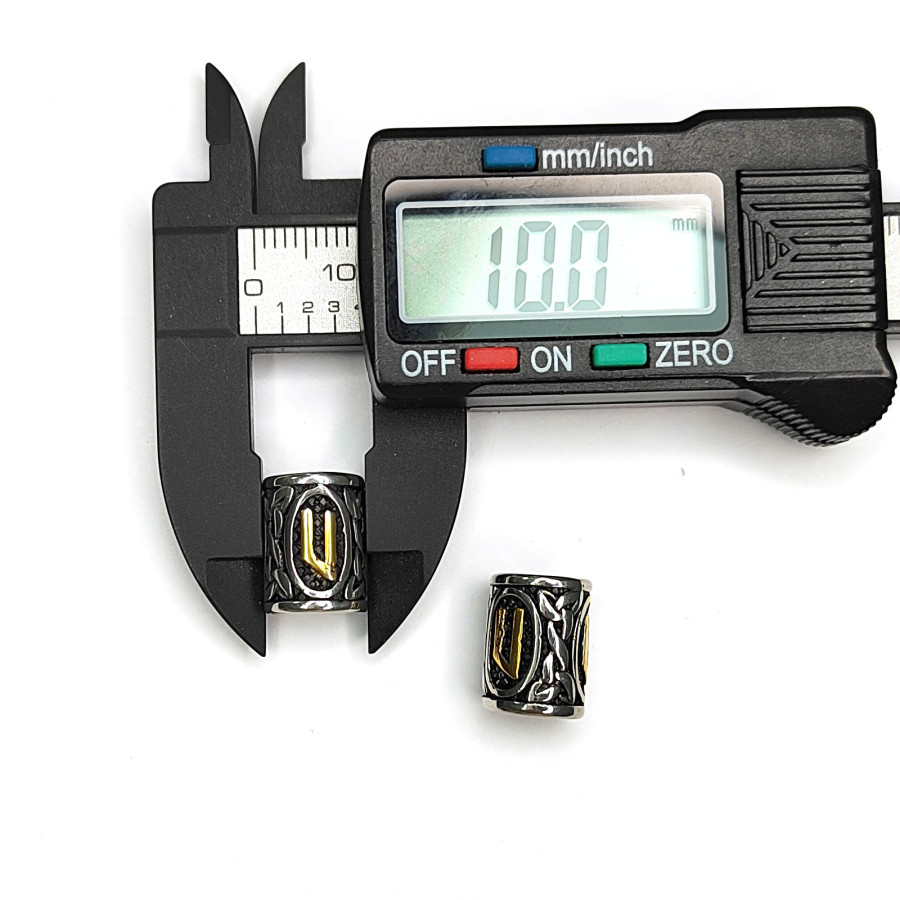 Руна Наутиз биколор 13х10 мм, штука