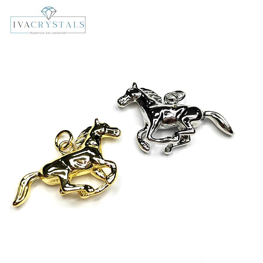 Подвеска Лошадь 28х16 мм, штука