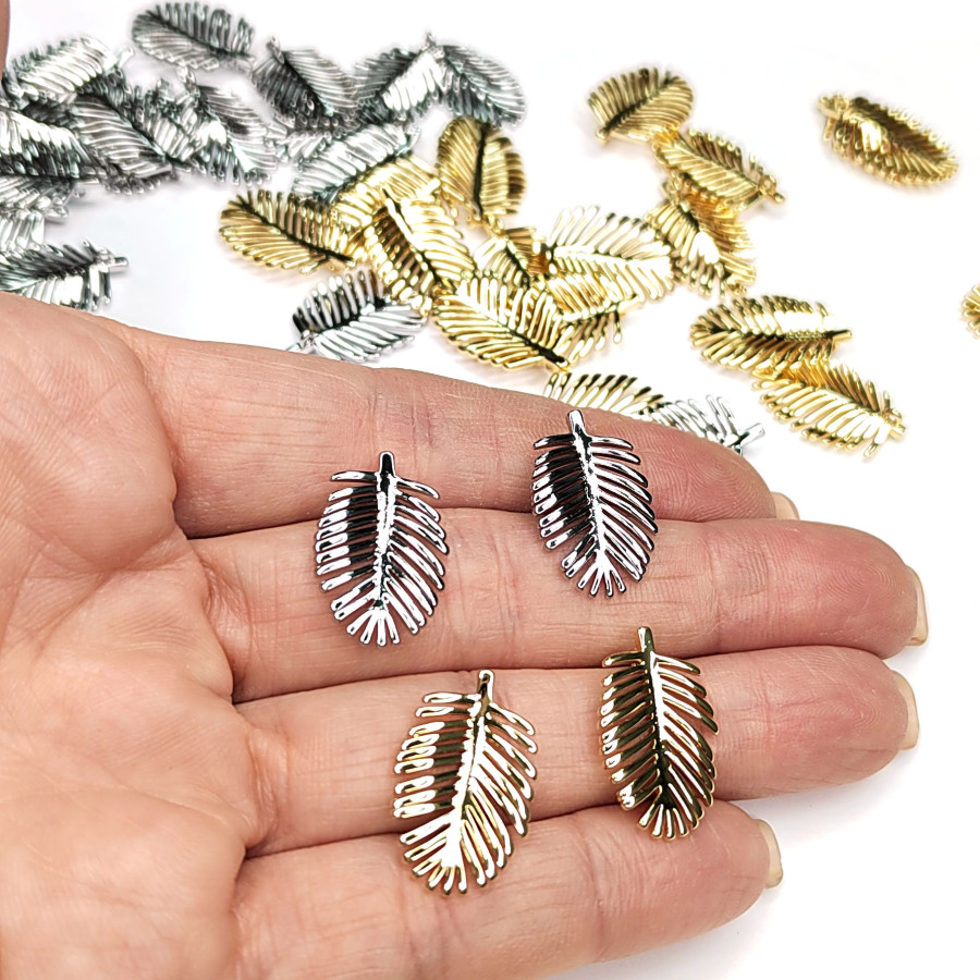 Подвеска Листик 21х13 мм, штука