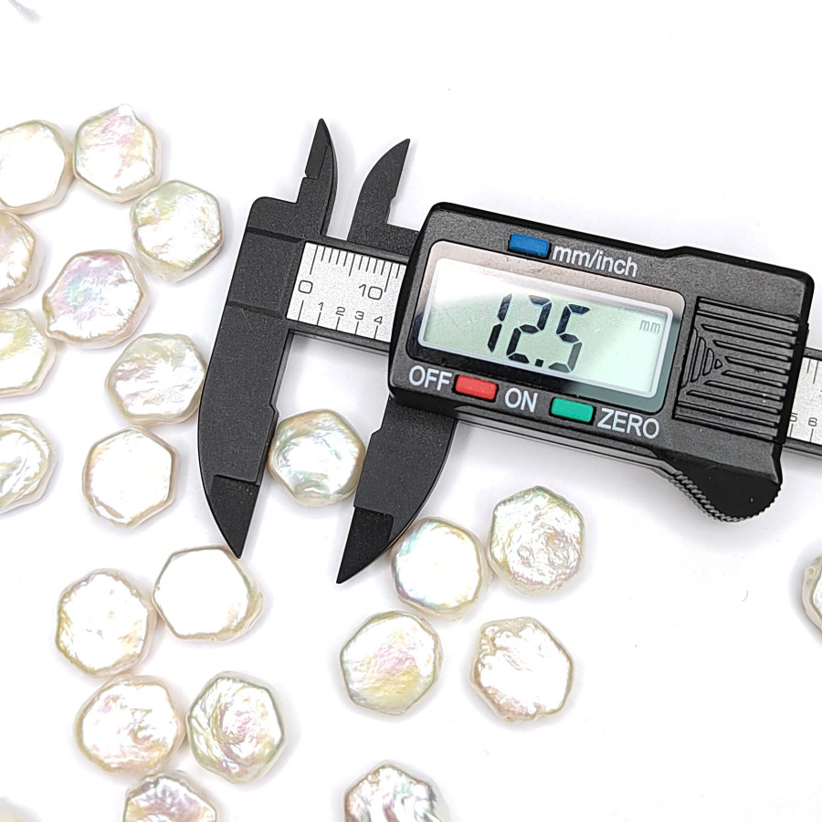 Жемчуг натуральный Кеши 12,5 мм в форме шестигранника, культивированный