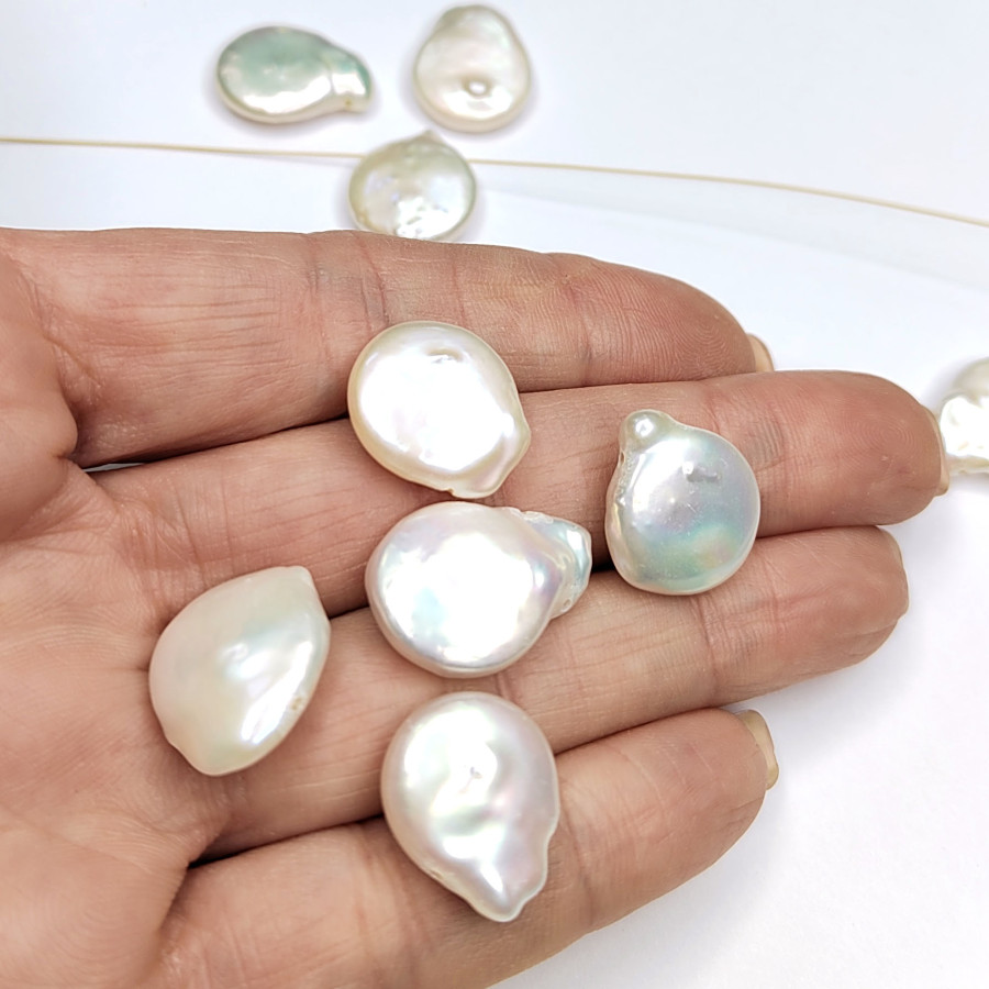 Жемчуг натуральный Кеши 17х15 мм, культивированный