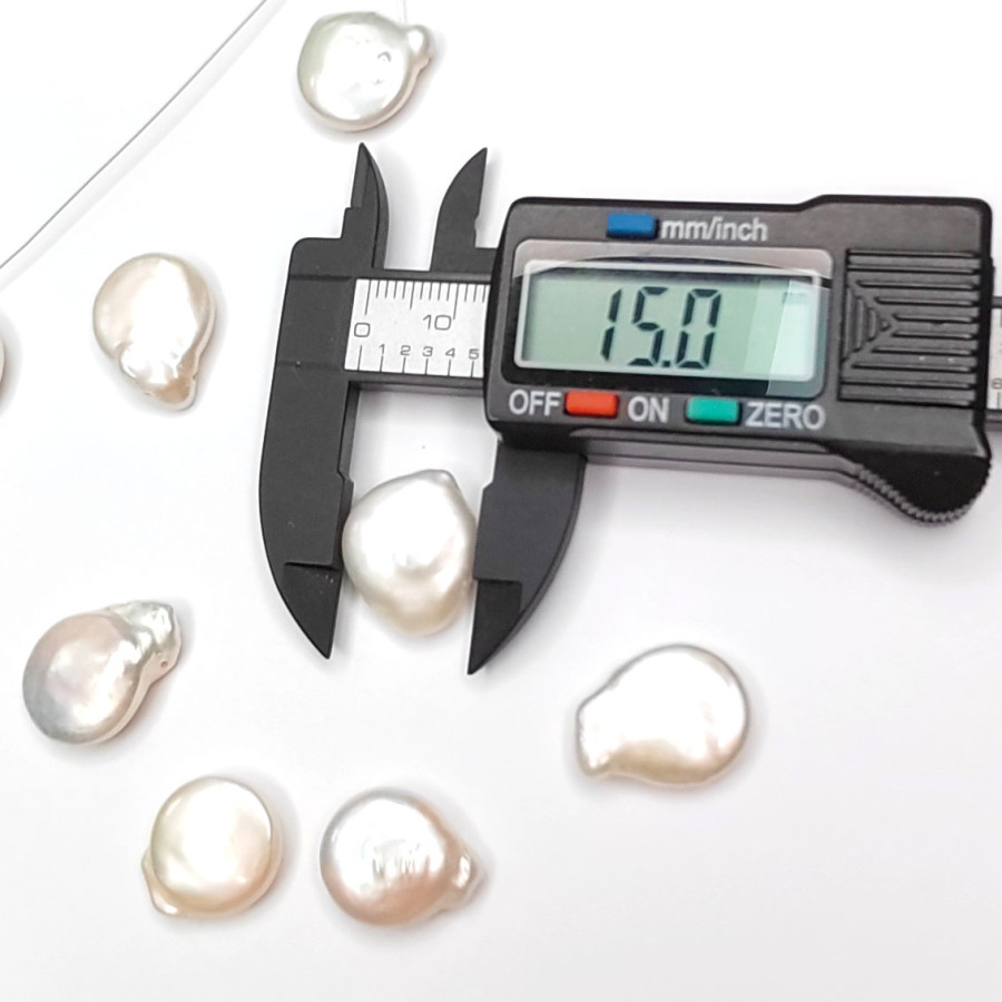 Жемчуг натуральный Кеши 17х15 мм, культивированный