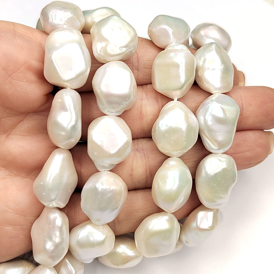 Жемчуг натуральный Кеши 18х15 мм, культивированный, штука