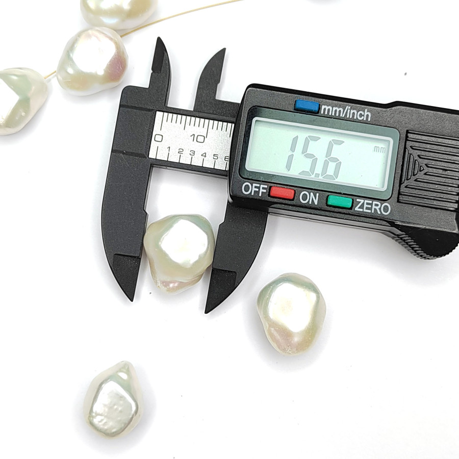 Жемчуг натуральный Кеши 18х15 мм, культивированный, штука