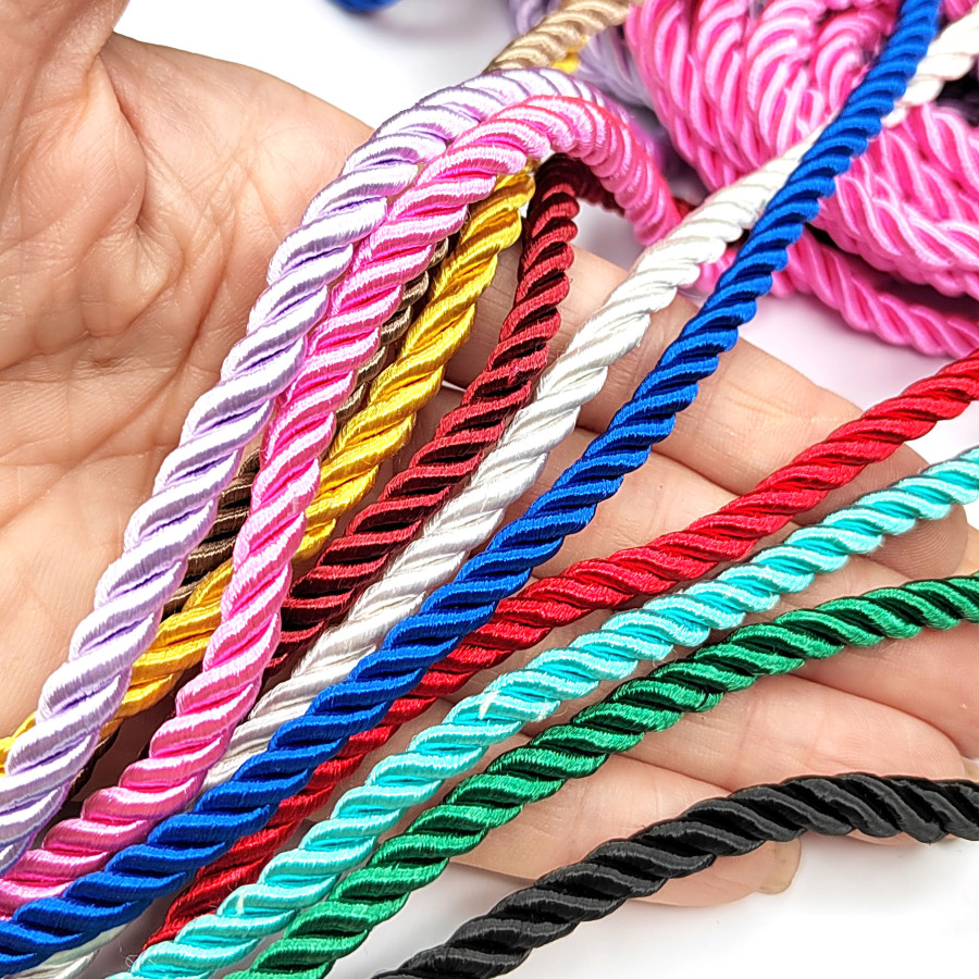 Шнур витой 6 мм цвет Жёлтый, метр