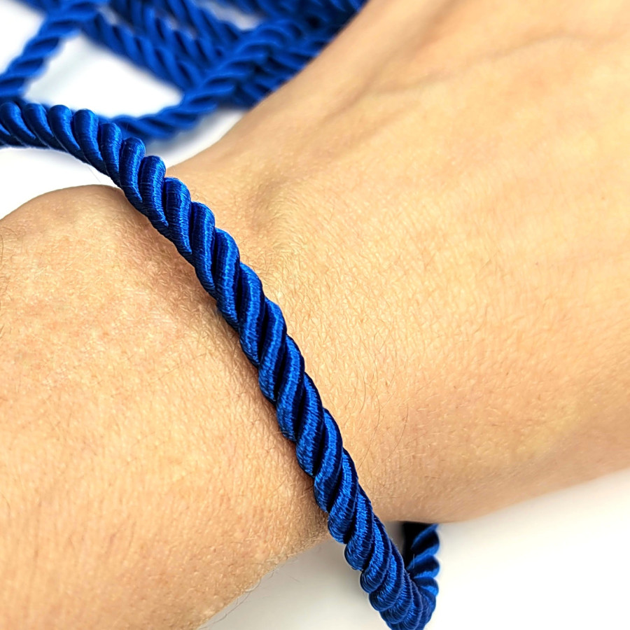 Шнур витой 6 мм цвет Синий, метр
