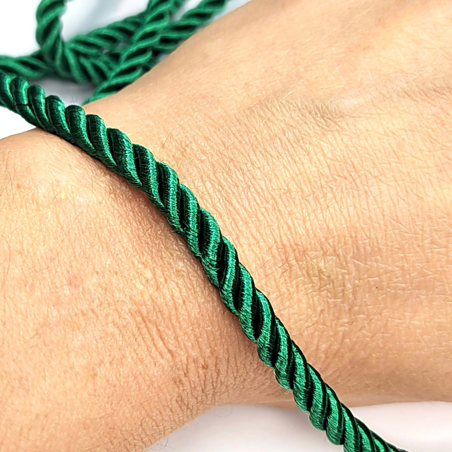 Шнур витой 6 мм цвет Зелёный, метр