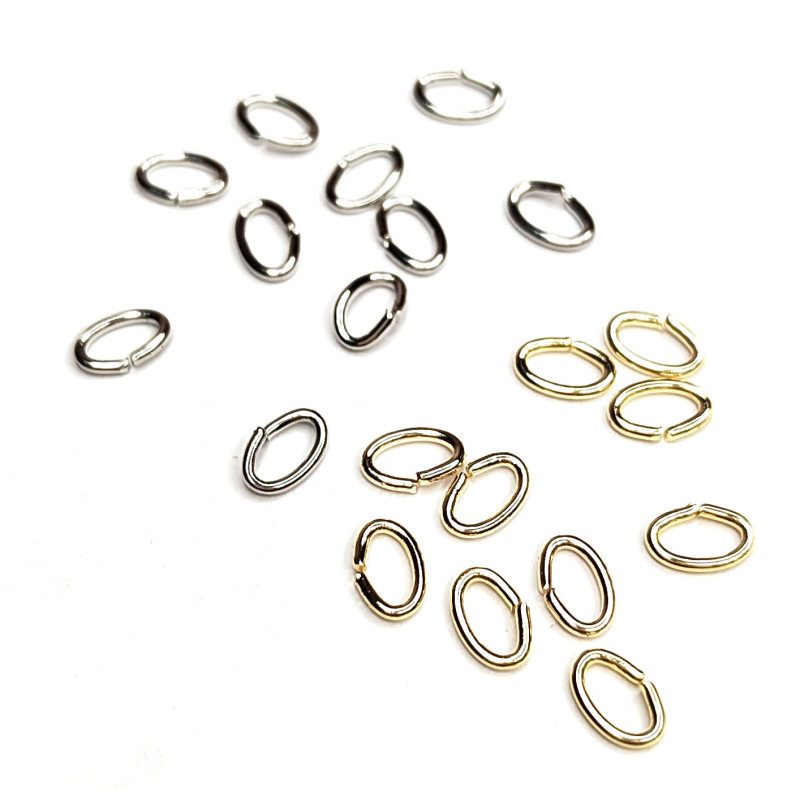 6 мм Колечки овальные соединительные, 10 штук