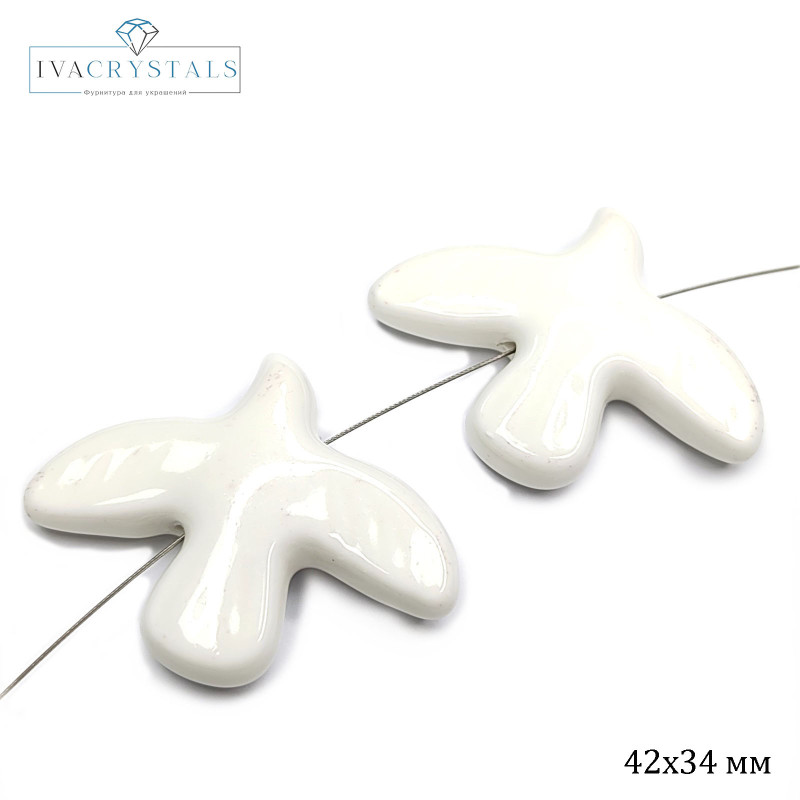 Бусина керамическая Птица 42х34 мм, ШТУКА