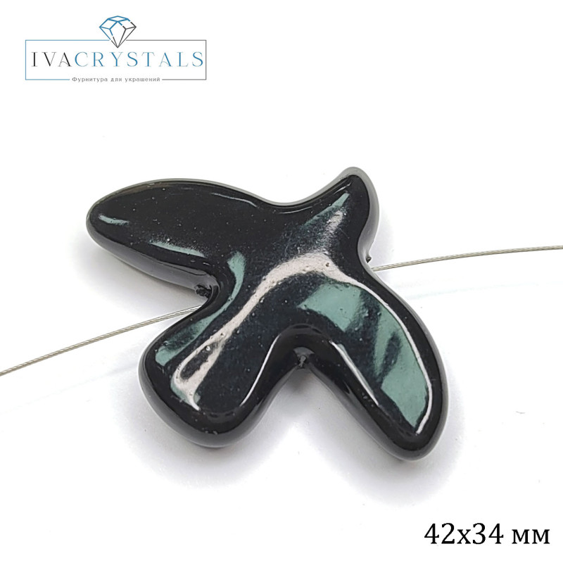 Бусина керамическая Птица 42х34 мм, ШТУКА