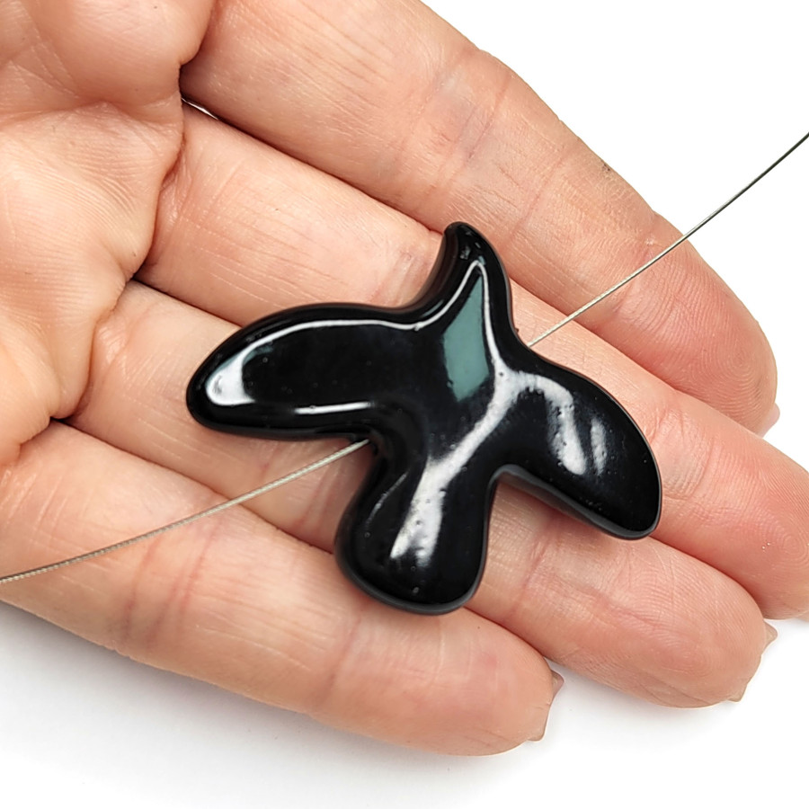 Бусина керамическая Птица 42х34 мм, ШТУКА