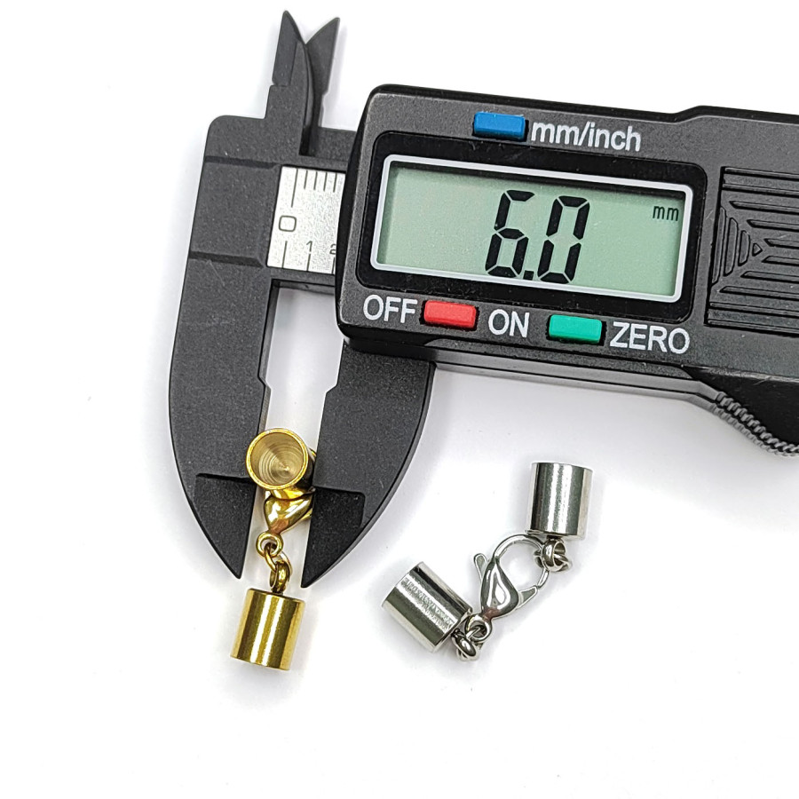 Концевик для шнура диаметром 6 мм, концевик из стали для вклейки, штука