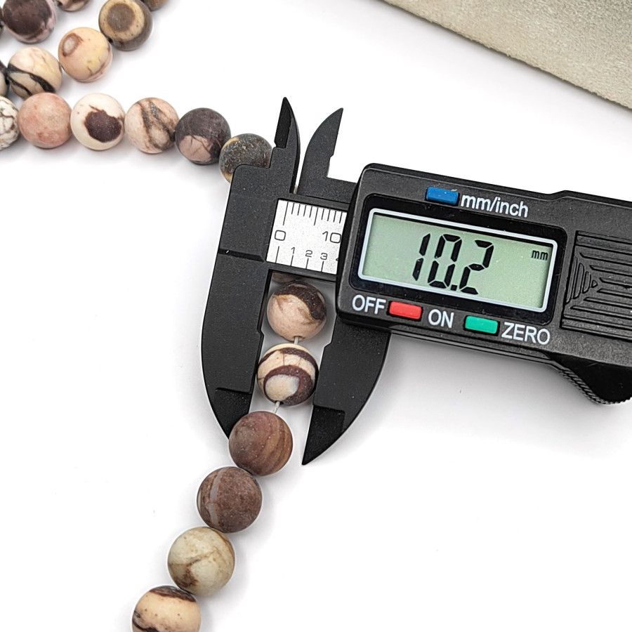 Яшма натуральная Кофейная матовая, нить 37-38 см