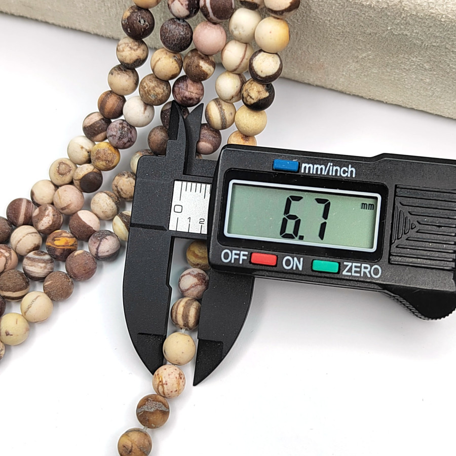 Яшма натуральная Кофейная матовая, нить 37-38 см