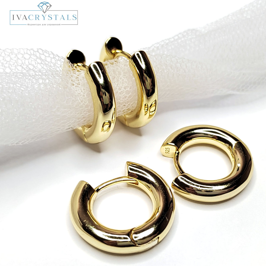 Швензы Конго 20х4 мм, классические, пара покрытие Позолота