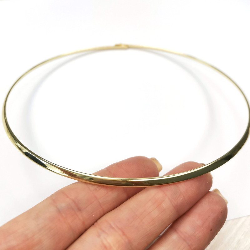 Чокер - основа для колье, 13,5 см, ширина 3 мм покрытие Позолота