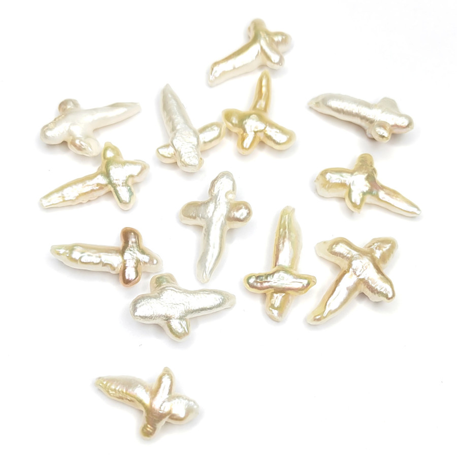 Жемчуг натуральный культивированный в форме Крестика 30 мм, штука