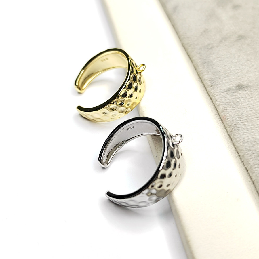 Кольцо-основа шириной 9 мм с петлей для подвесок