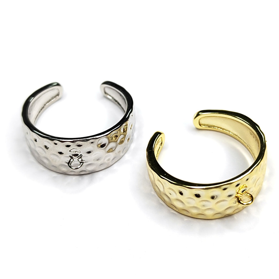 Кольцо-основа шириной 9 мм с петлей для подвесок