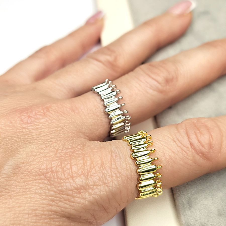 Кольцо-основа шириной 8 мм с петлями для подвесок