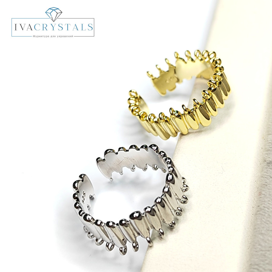 Кольцо-основа шириной 8 мм с петлями для подвесок