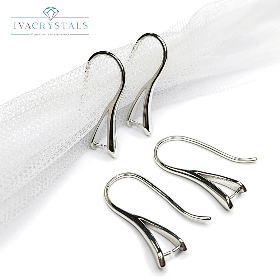 Швензы Крючки - бейлы 25 мм, пара покрытие Родий