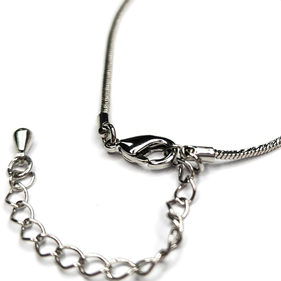 Цепочка готовая, форма звена Шнурок, длина 45 см с замочком на удлинение, штука