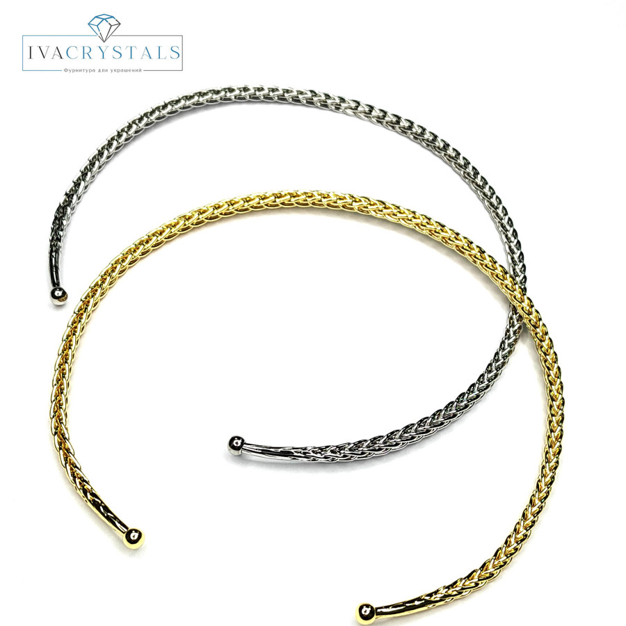 Чокер Плетёный 13,5 см (расширяется), ширина 4,5 мм