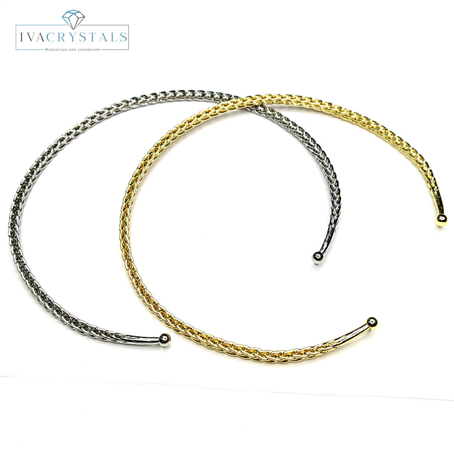 Чокер Плетёный 13,5 см (расширяется), ширина 4,5 мм