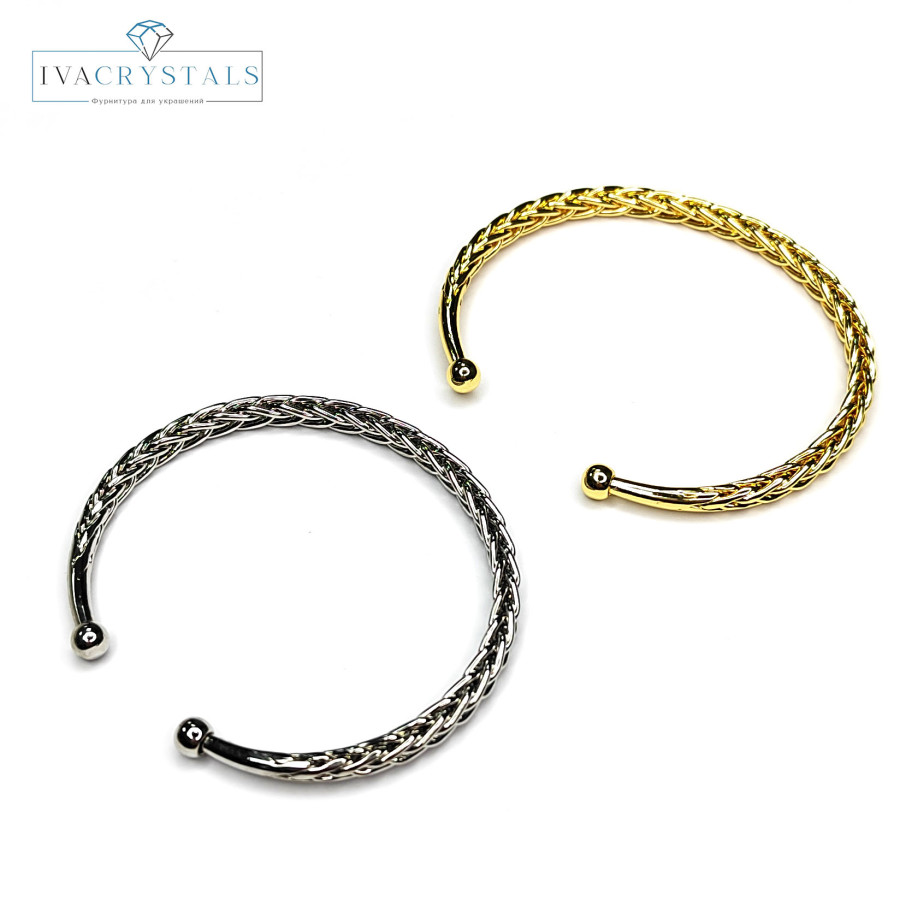 Браслет Плетёный безразмерный, толщина 4,5 мм