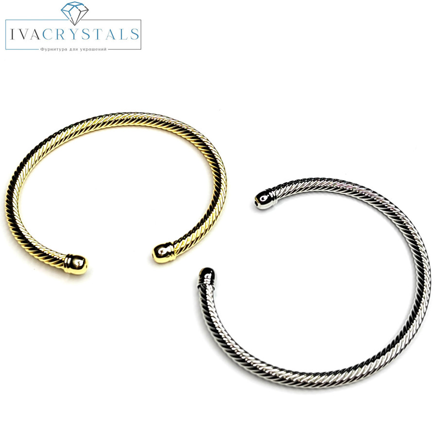 Браслет безразмерный, плетение Шнурок толщина 4 мм