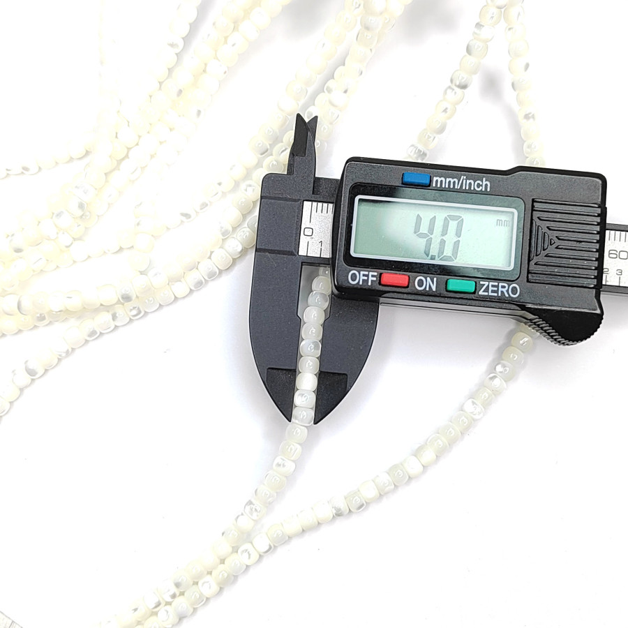 4х3 мм Перламутр натуральный Рондели, НИТЬ 40 см