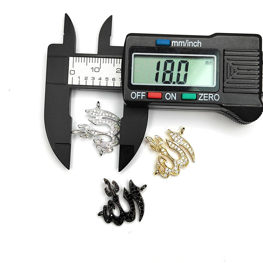 Коннектор мусульманский 21х18 мм с фианитами, штука