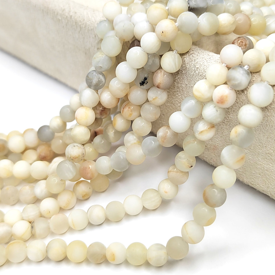 Солнечный камень натуральный Матовый, нить 38 - 39 см